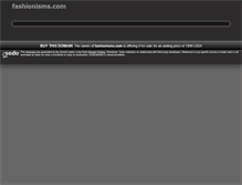 Tablet Screenshot of fashionisms.com